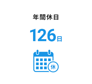 年間休⽇　124⽇